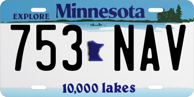 MN license plate 753NAV