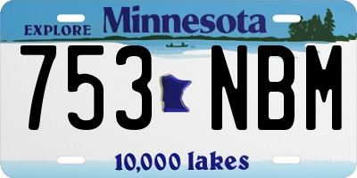 MN license plate 753NBM