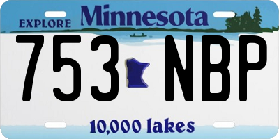 MN license plate 753NBP