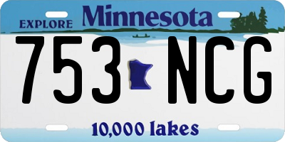 MN license plate 753NCG