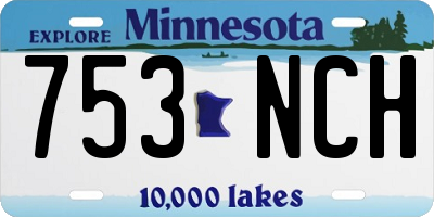 MN license plate 753NCH