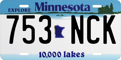 MN license plate 753NCK