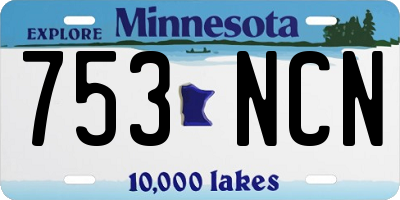 MN license plate 753NCN
