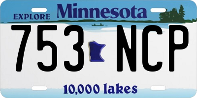 MN license plate 753NCP