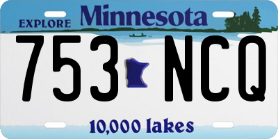 MN license plate 753NCQ