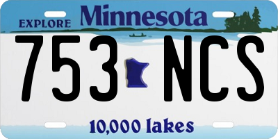 MN license plate 753NCS