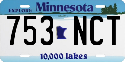 MN license plate 753NCT