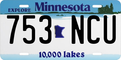 MN license plate 753NCU