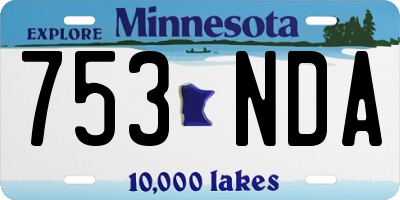 MN license plate 753NDA