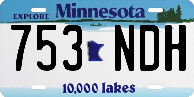 MN license plate 753NDH