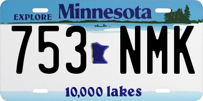 MN license plate 753NMK