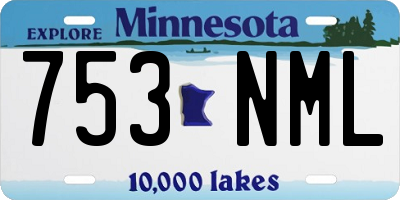 MN license plate 753NML