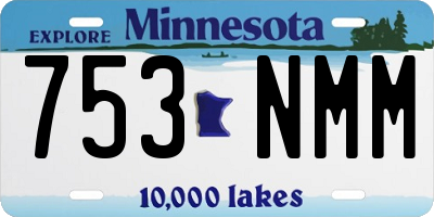 MN license plate 753NMM