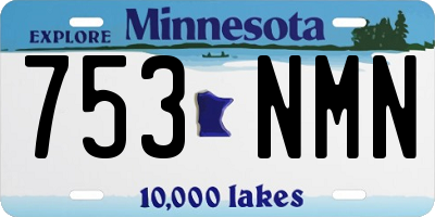 MN license plate 753NMN