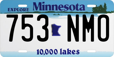 MN license plate 753NMO