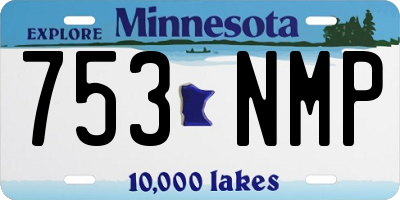 MN license plate 753NMP