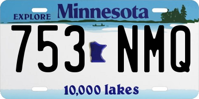 MN license plate 753NMQ