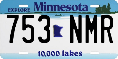 MN license plate 753NMR