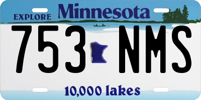 MN license plate 753NMS