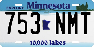 MN license plate 753NMT