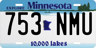 MN license plate 753NMU
