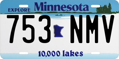 MN license plate 753NMV