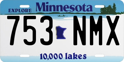 MN license plate 753NMX