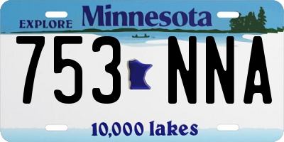 MN license plate 753NNA