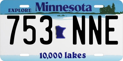 MN license plate 753NNE