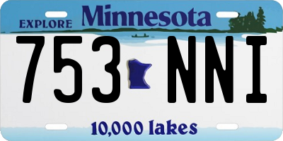 MN license plate 753NNI