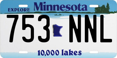 MN license plate 753NNL