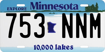 MN license plate 753NNM