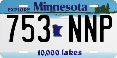 MN license plate 753NNP