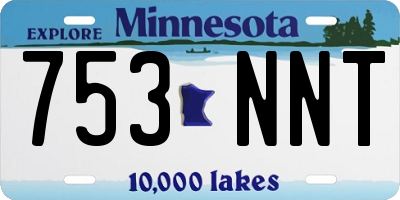 MN license plate 753NNT