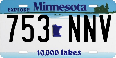 MN license plate 753NNV