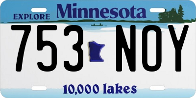 MN license plate 753NOY