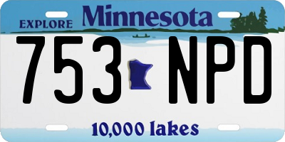 MN license plate 753NPD