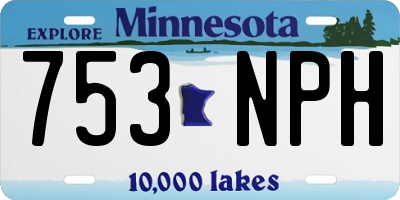MN license plate 753NPH