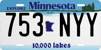 MN license plate 753NYY
