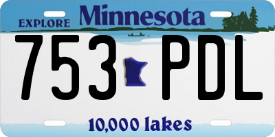 MN license plate 753PDL