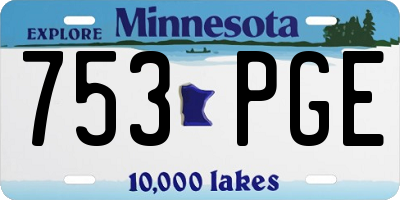MN license plate 753PGE