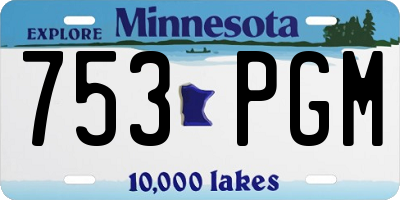 MN license plate 753PGM