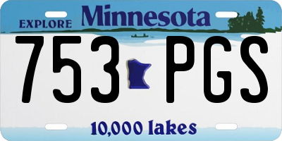 MN license plate 753PGS