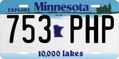MN license plate 753PHP