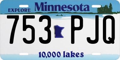MN license plate 753PJQ