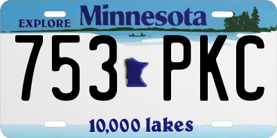 MN license plate 753PKC