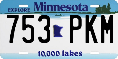 MN license plate 753PKM