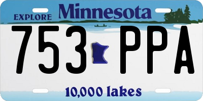 MN license plate 753PPA