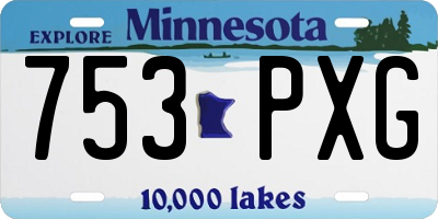 MN license plate 753PXG