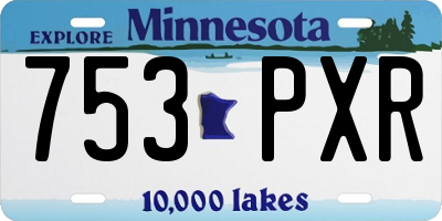 MN license plate 753PXR